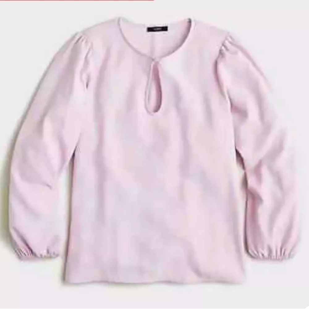 NWT J. Crew Tall sizes Puff-sleeve Satin-back
Crepe Top For Women